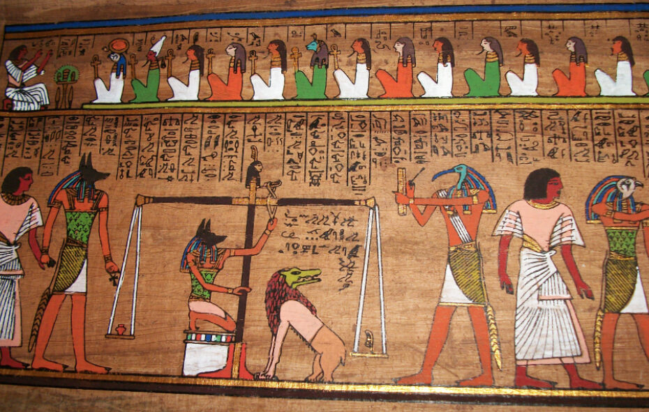 "Weighing of the Heart" ceremony from the Papyrus of Hunefer.